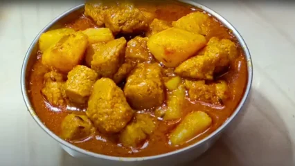 সয়াবিন আলুর তরকারি রান্নার রেসিপি